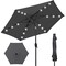 Best Choice Products 7.5ft Outdoor Solar Patio Umbrella for Deck, Pool w/ Tilt, Crank, LED Lights